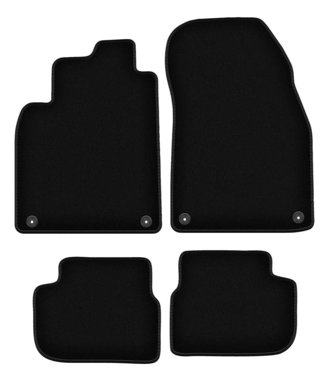 BASIC zwarte veloursmatten voor: Saab 9-3 II cabrio (2002-2014)