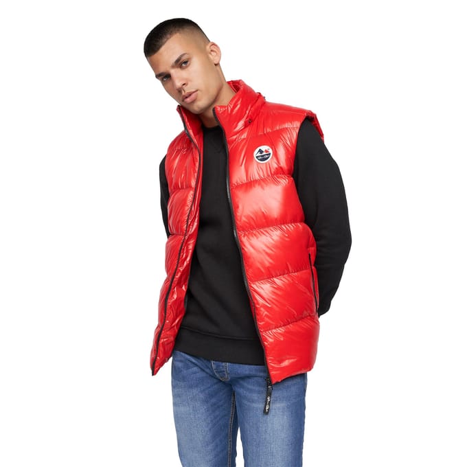 Born Rich Heren Henrico Hooded Gilet (Rood)