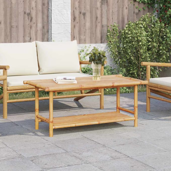 vidaXL - Salontafel - 110x55x45 - cm - bamboe