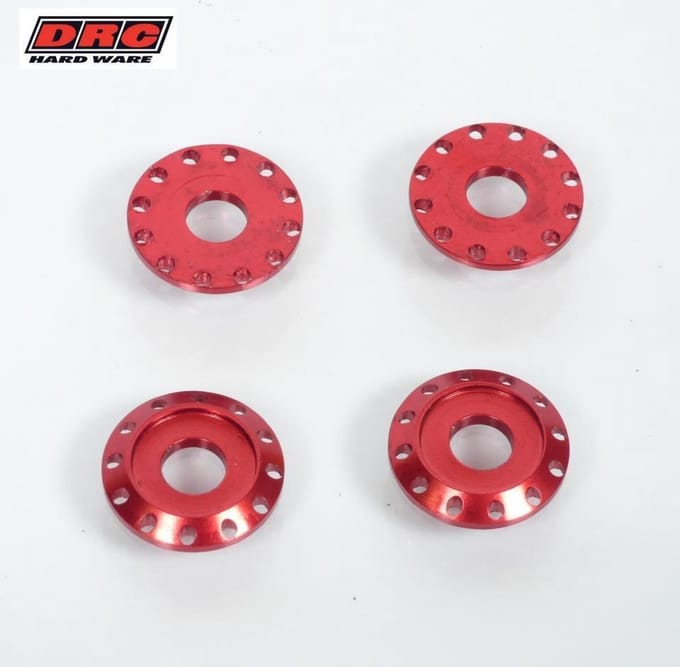 set van 4 drc t02 rood geanodiseerd aluminium afstandsringen voor motorcross enduro tuning racing