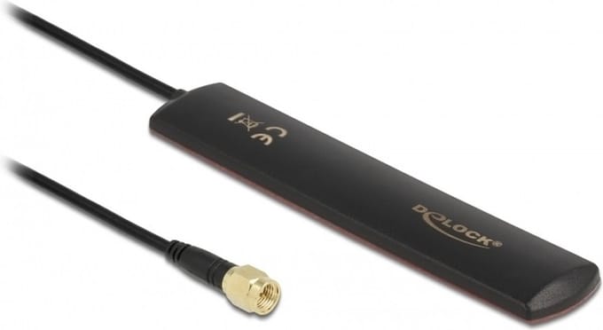 DeLOCK LTE antenne met SMA (m) connector - 3 dBi / zwart - 3 meter