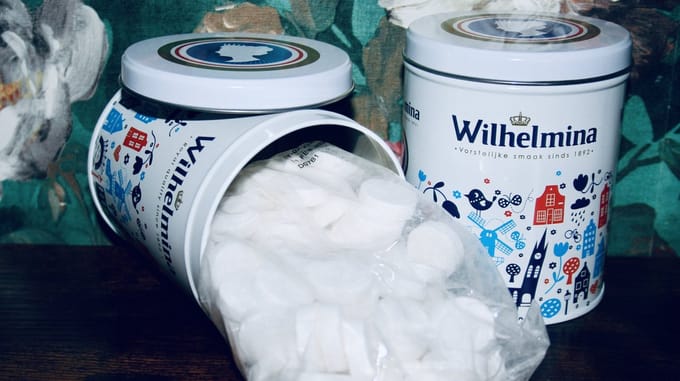 Wilhelmina Pepermunt - Bewaar Blik Holland - Vegan- Fortuin - 500 Gram