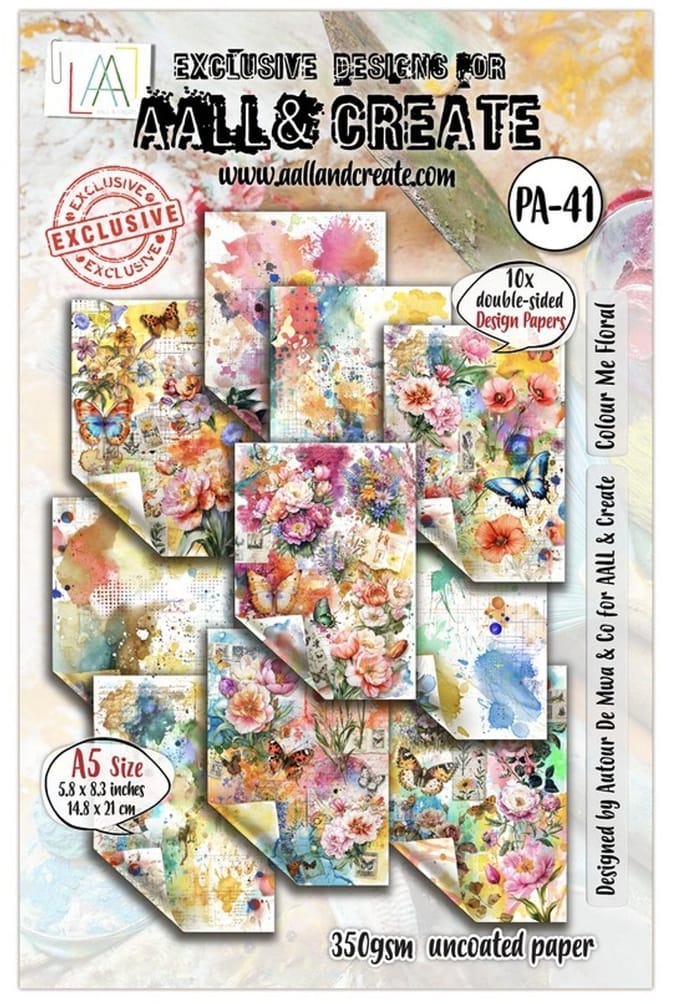 Aall & Create Design Paper A5 - Colour me floral