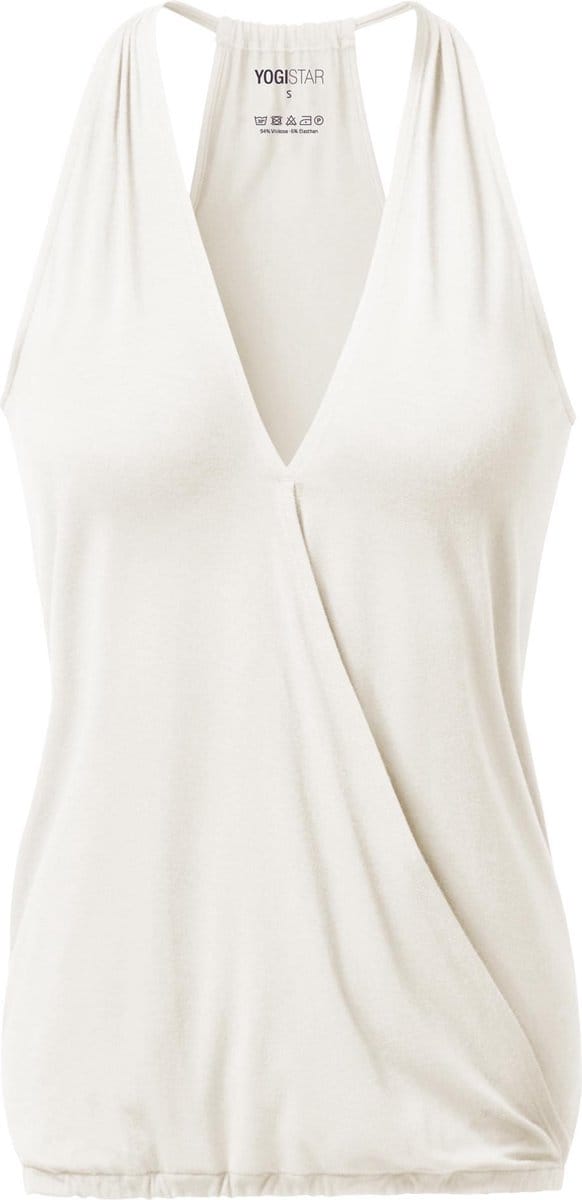 Yoga-Racerback V-Neck "ala" - ivory S Loungewear shirt YOGISTAR