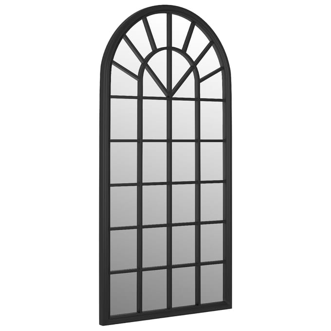 vidaXL - Tuinspiegel - 90x45 - cm - ijzer - zwart