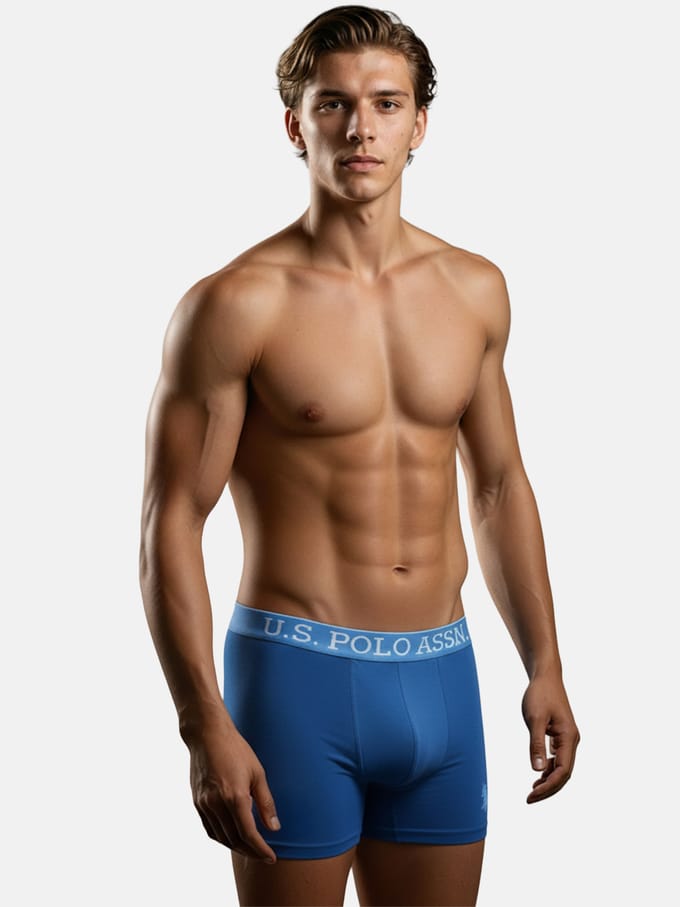 U.S. POLO ASSN. Heren Boxershorts 5-pack in katoenen elastaan