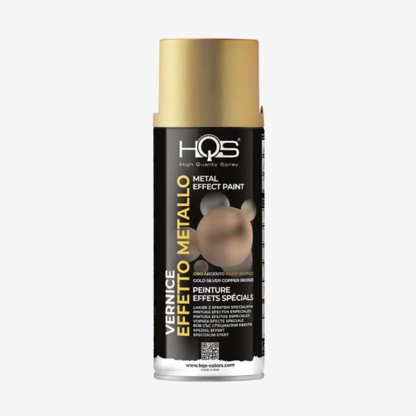 Metallic gold spray paint 400 ml hqs - richly golden
