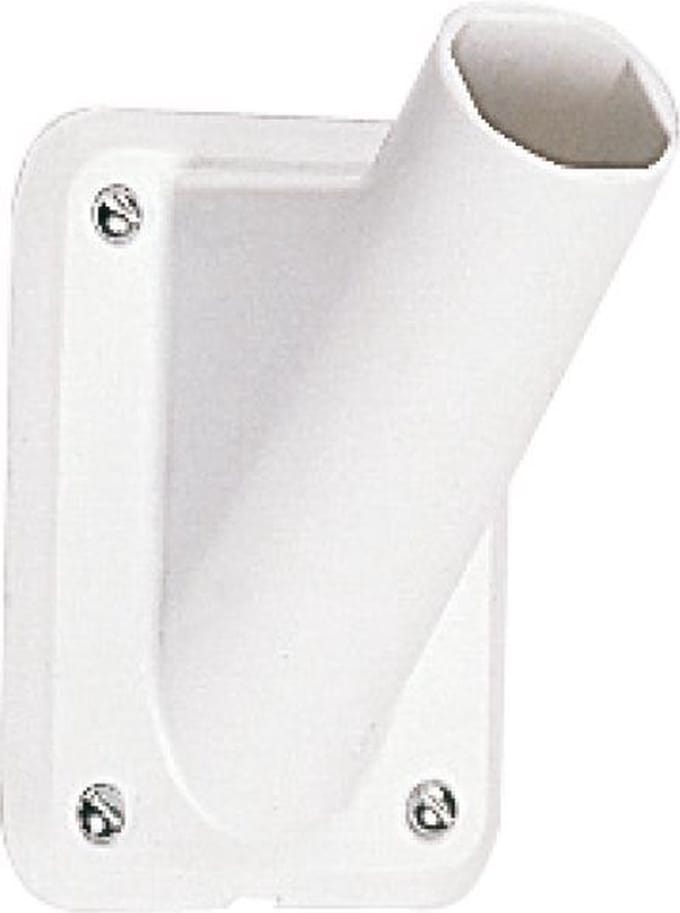 Kunststof vlaggenstokhouder  wit 30 mm