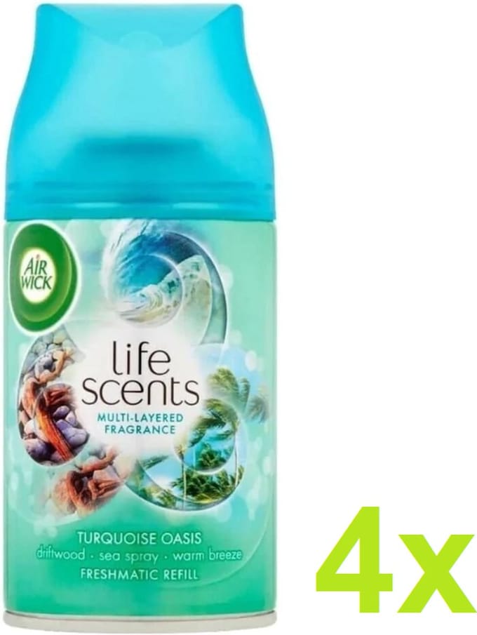 Air Wick - Luchtverfrisser - Navulling - Turquoise Oase - 250ml x 4
