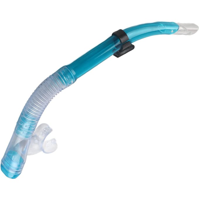 Professionele Duik Snorkel Ademhalingsbuis Semi-Droog Duik Zwemuitrusting(Transparant Blauw ) blue