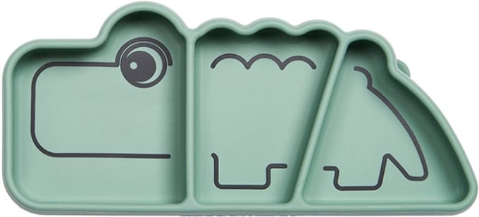 Done by Deer silicone Stick&Stay snack bord Croco groen