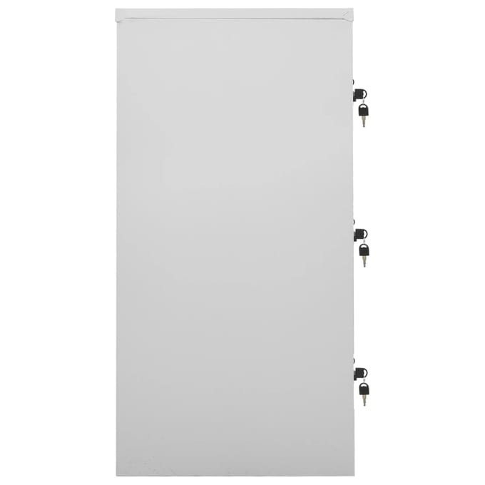 vidaXL - Lockerkast - 90x45x92,5 - cm - staal - lichtgrijs - en - blauw