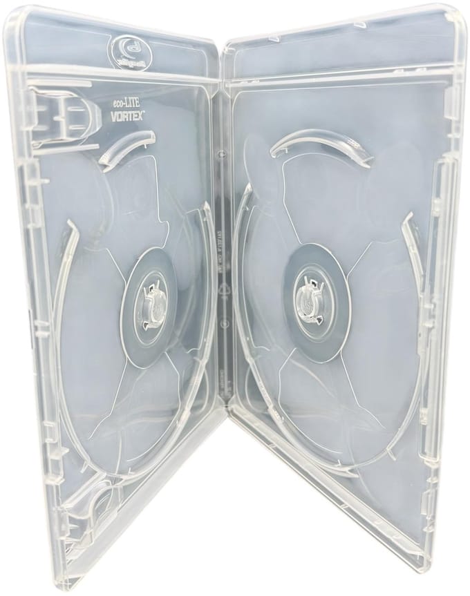 Dailygoods- Blu-ray Cases 10 x - Dubbele 2-disc - Eco-Lite - Duurzaam - Transparant - Modern ontwerp - Media Cases