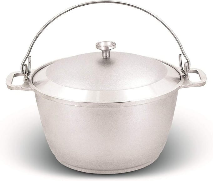 Gietijzeren kookpan met deksel 12 liter