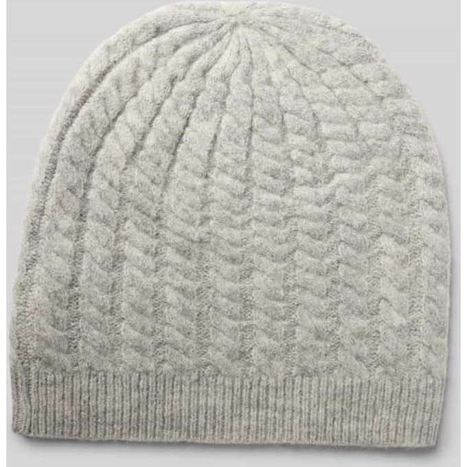 Muts met wol in gebreide look
