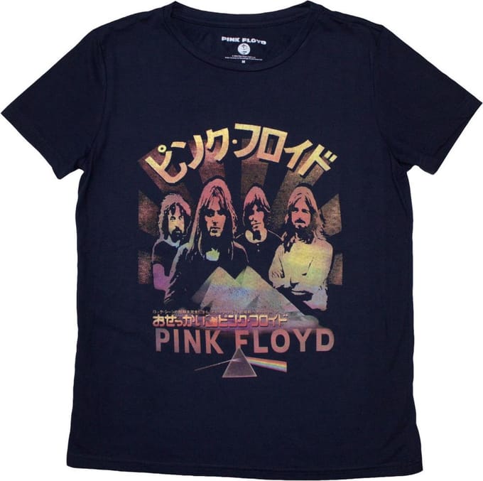 Pink Floyd - Japan Poster Dames T-shirt - M - Donkerblauw