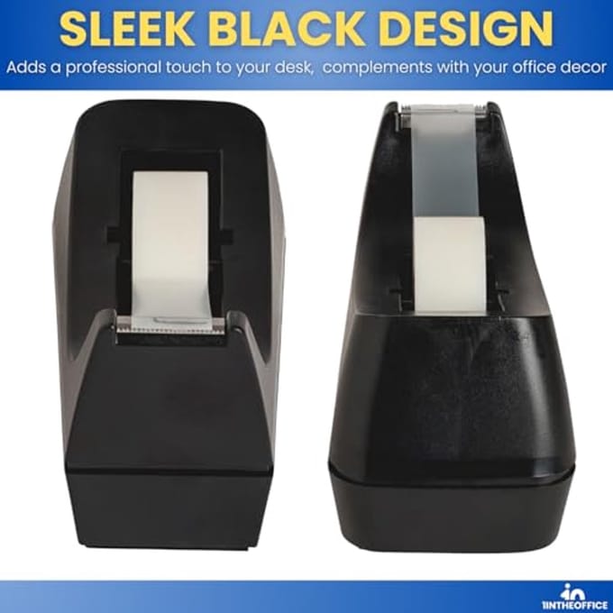 Tape Dispenser Met Antislip Basis en 1 Inch Kern - 3 Pack