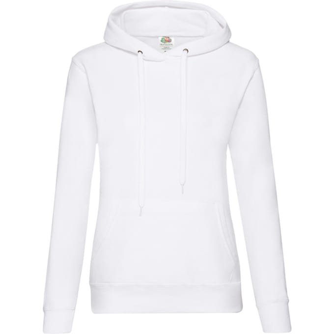 Fruit of the Loom Dames/Dames Klassieke Hoodie (Wit)