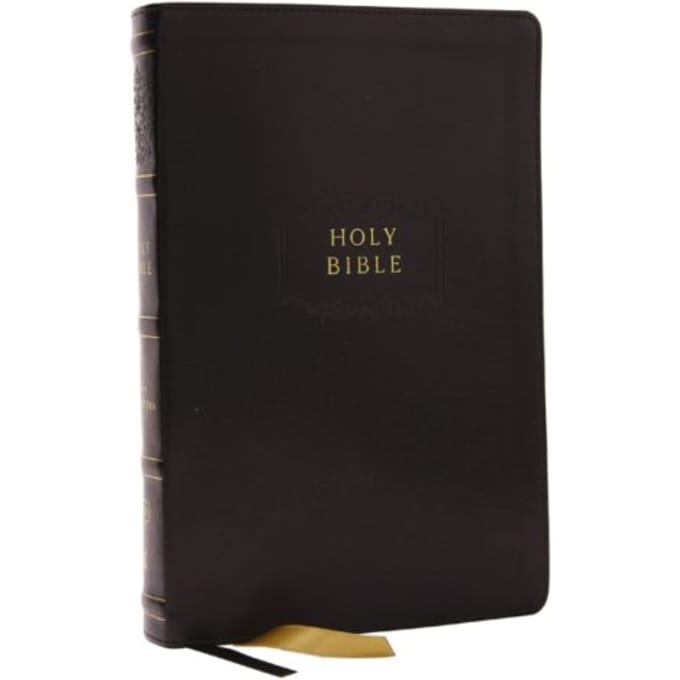 Kjv Holy Bible With Apocrypha And 73,000 Center-Column Cross References, Black Leathersoft, - Thomas Nelson