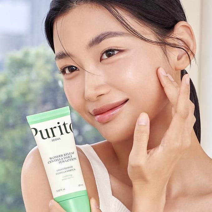 [PURITO] Wonder Releaf Centella Daily Sun Lotion SPF 50+ PA++++ 60ml white