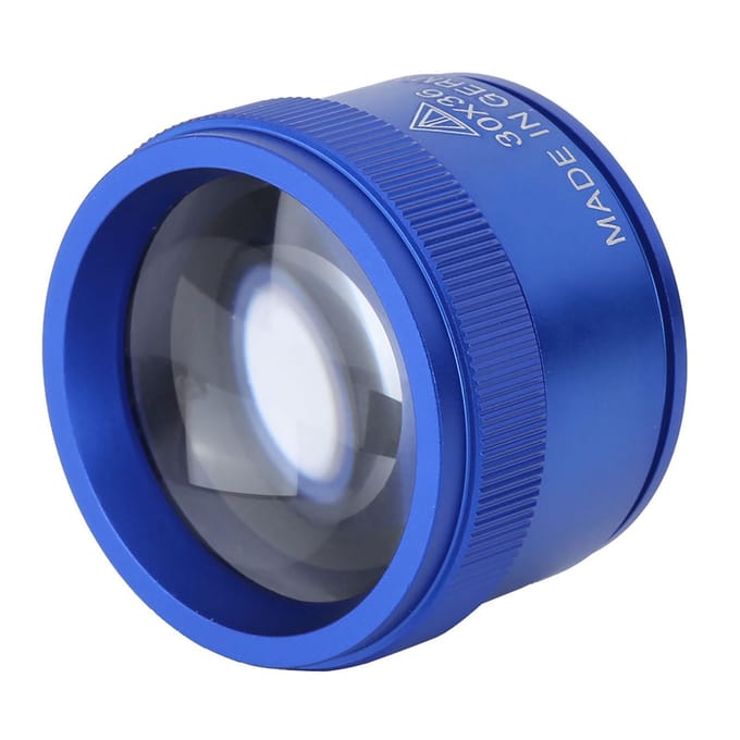 30X Vergrootglas Handheld Draagbaar Vergrootglas voor Sieraden Munten IdentificatieBlauw blauw