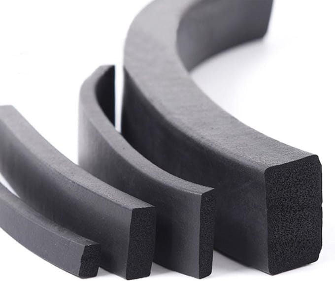 Zelfklevende EPDM Rubber Schuimrubber Afdichtstrip - Diverse Vierkante Maten