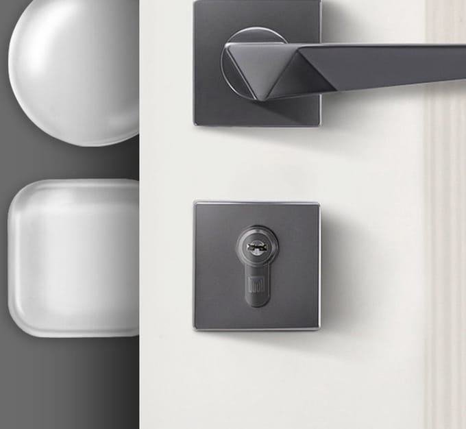 Repus - Transparant Siliconen Deurstopper - Deurbeschermer - Muurbescherming - Deurklink - Stoot rubber - Zelfklevend - Set van 2 - Rond