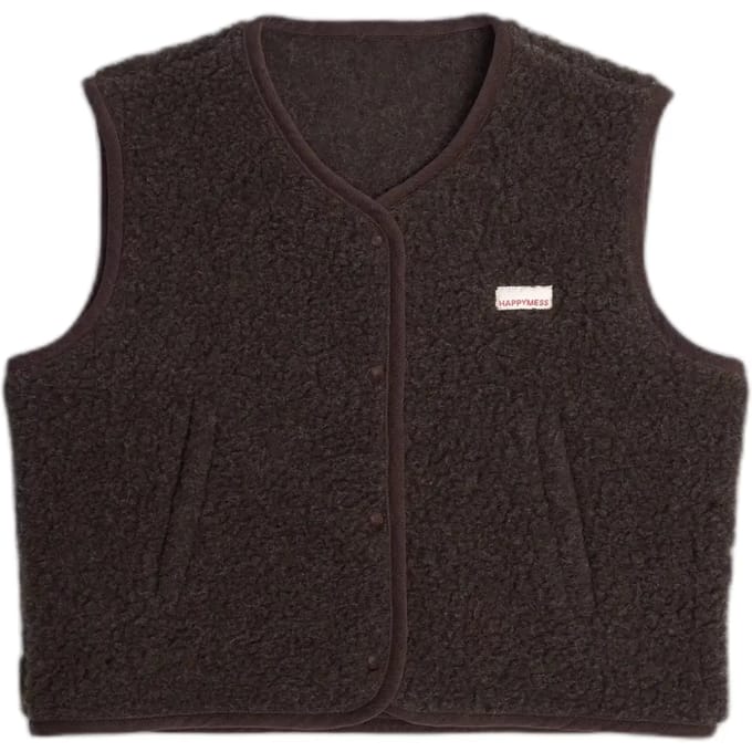 Mouwloze Merinowollen Vest Happymess