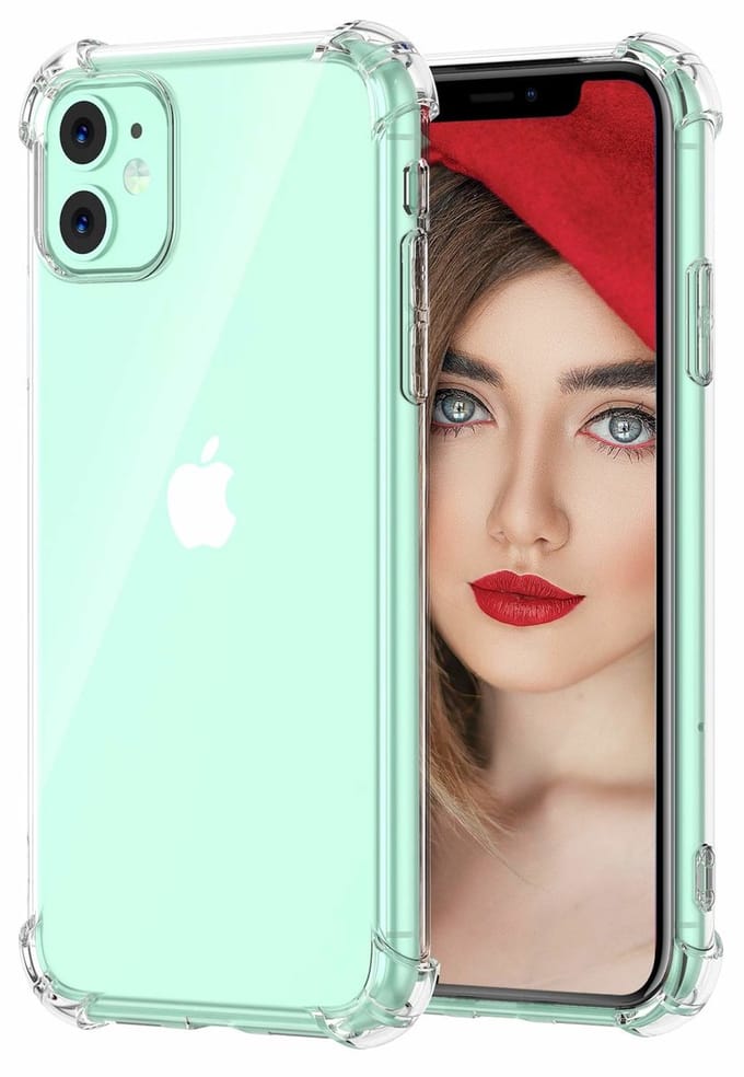 Ntech hoesje Geschikt voor iPhone 11 Anti Shock Back Cover - Transparant