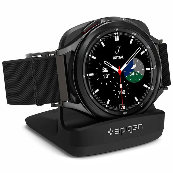 Spigen Night Stand S352 voor de Samsung Galaxy Watch series 1-4 - Black