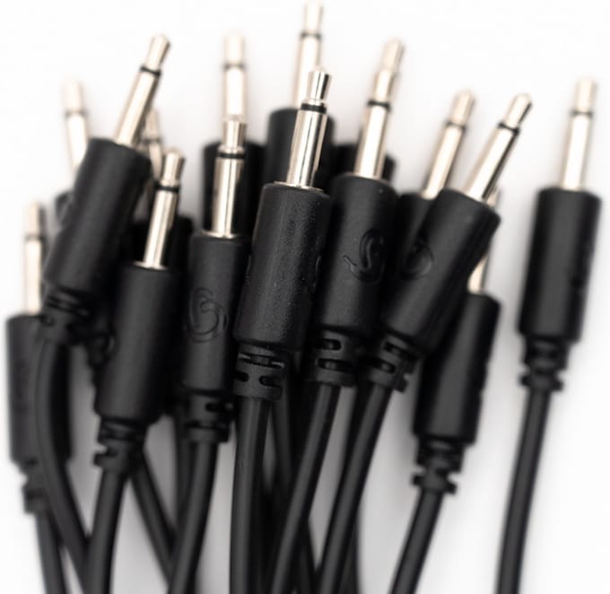 Bowl Modular - 5 patchkabels voor eurorack - recht - 150 cm - zwart