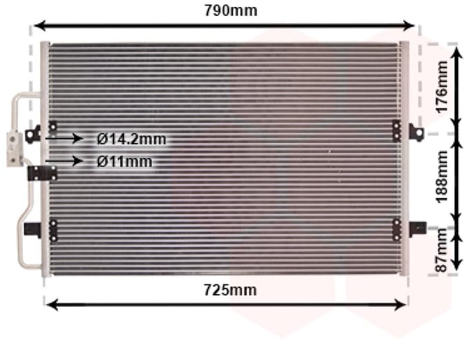 Van Wezel - LUCHTCONDENSATOR VOOR CITROEN DISPATCH 1994-2006 1474080080