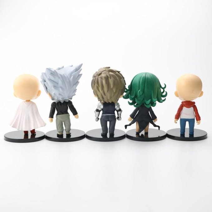 5 pièces/set Anime ONE PUNCH MAN Figurine d'action en PVC Jouets 10cm gray