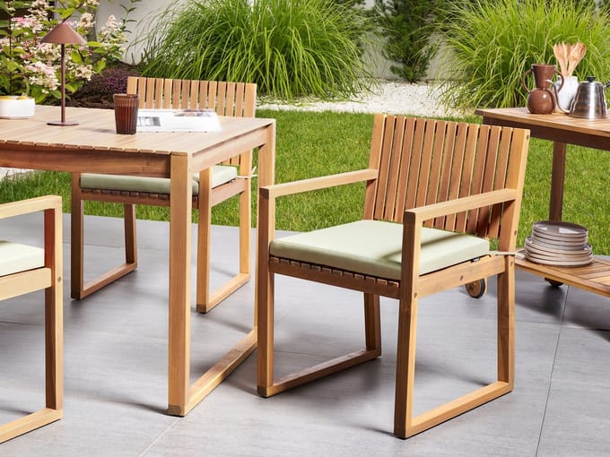SASSARI PREMIUM - Zitkussen set van 8 - Lichtgroen - Polyester