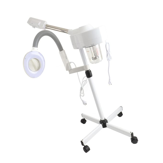 2-in-1 Geurstoomer & 3x Vergrootglas Hete O3 Machine Spa Salon Schoonheid AU Plug white