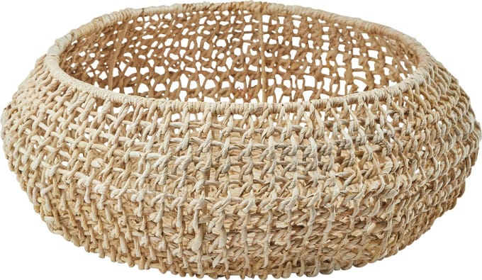 Opbergmand Abaca Beige | Beige | Hout