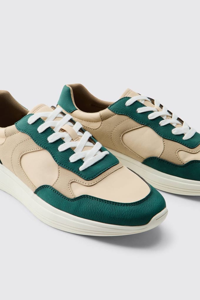 Chunky Colour Block Trainer | Forest | Size 41