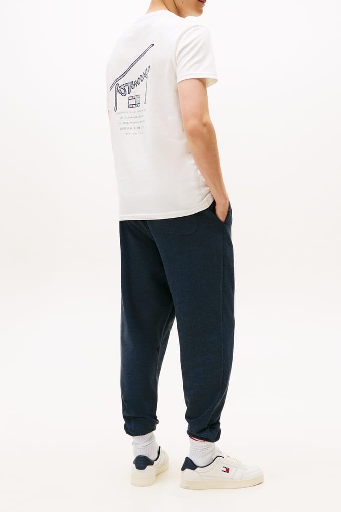 Tommy Hilfiger Regular Sign Backprint T-shirt Ecru Taglia: S | Magliette basic Outlet | Uomo | Marrone