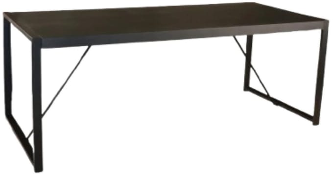 Eettafel Flora rechthoekig 200cm zwart duurzaam mangohout eetkamertafel