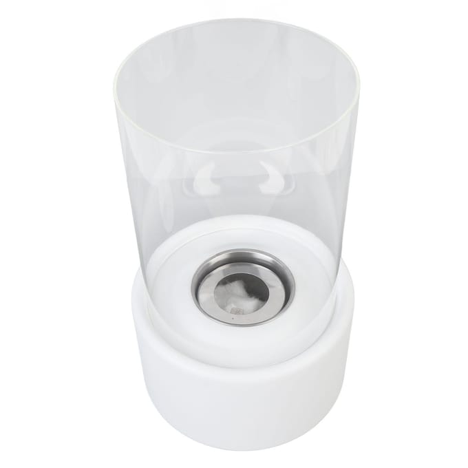 Cheminée de table portable sans fumée pour intérieur et extérieur, pièce maîtresse pour la maison, blanc blanc