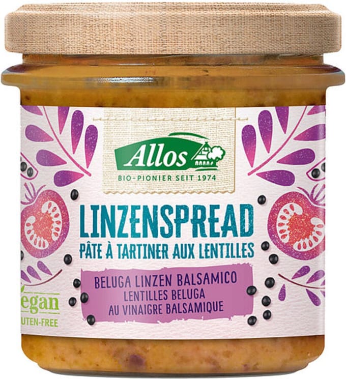 Allos Linzenspread beluga balsamico 140 gram