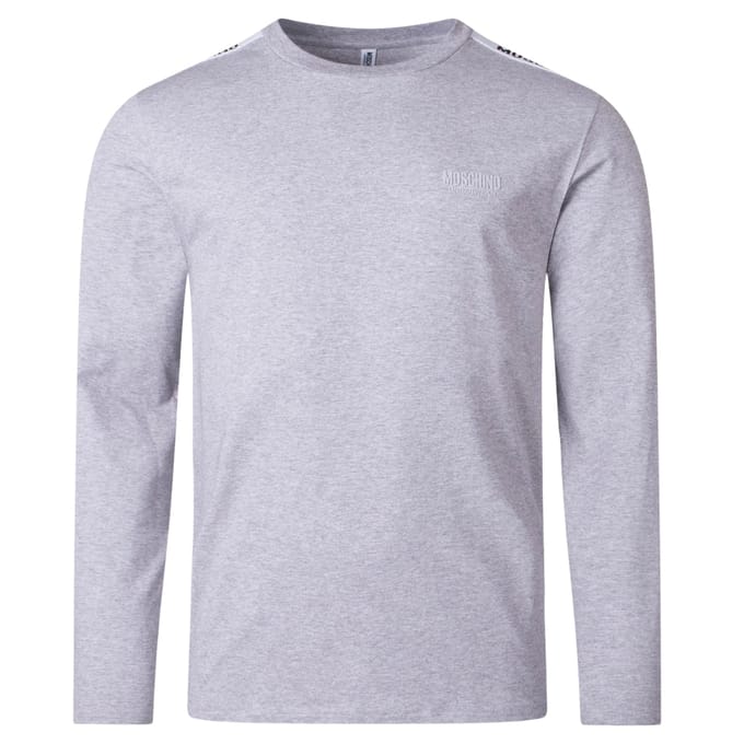 Moschino T-shirt met getapete schouders, grijs