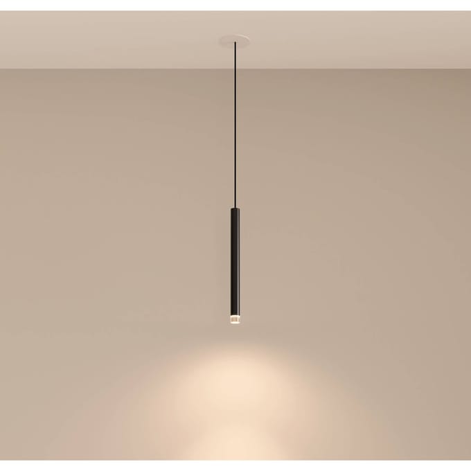 LEDS-C4 LED inbouwpendel Kaars, zwart, 1-lamp, aluminium