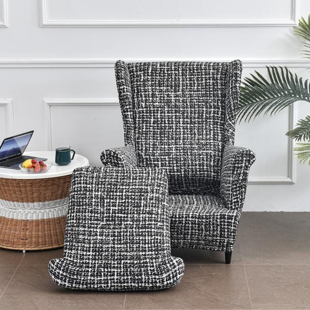 Housse de canapé extensible à oreilles, 1 pièce, protection de meubles, canapé doux avec fond élastique 1 piece gray