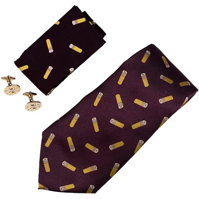 Cadeau set stropdas en manchetknopen Jack Pyke