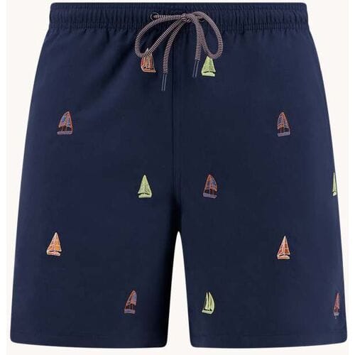 A Fish Named Fred A Fish Named Fred Zwemshort Sailing Boats Embroidery Navy  2XL