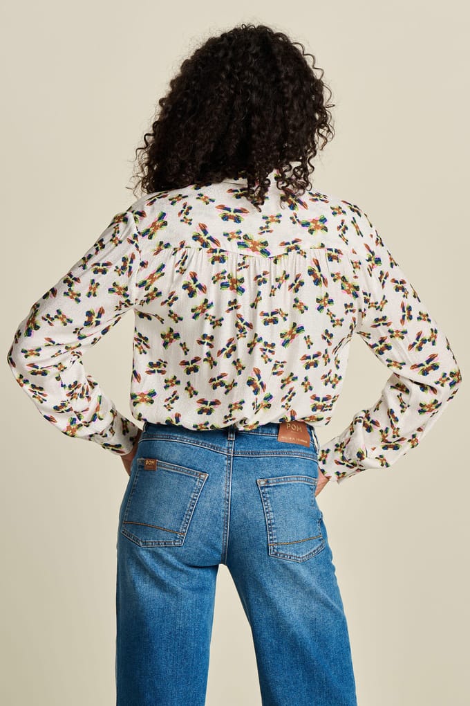 POM Amsterdam Blouse - Milly Butterfly Ecru Taglia: 34 | Magliette intime Outlet | Donna | Marrone