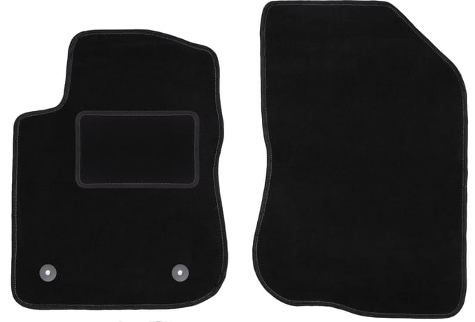 Zwarte matten voorzijde voor: Peugeot 208 I hatchback (2012-2019)