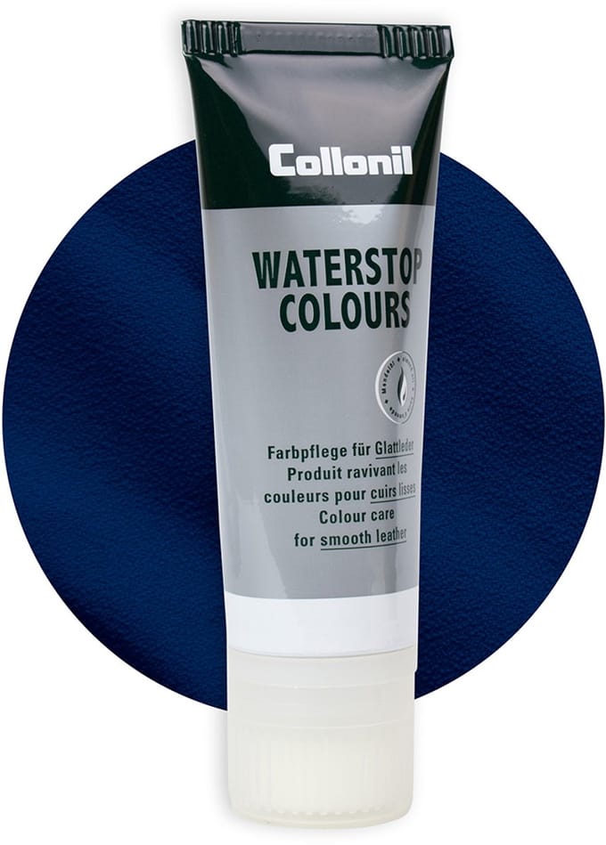 Collonil Waterstop | Lederverzorging | Extra glans | Kleur: Blauw | Inhoud: 75ml