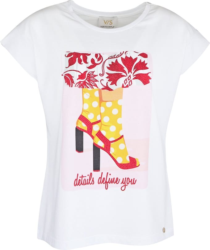 Verysimple • wit t-shirt met sandaal • maat S (IT42)
